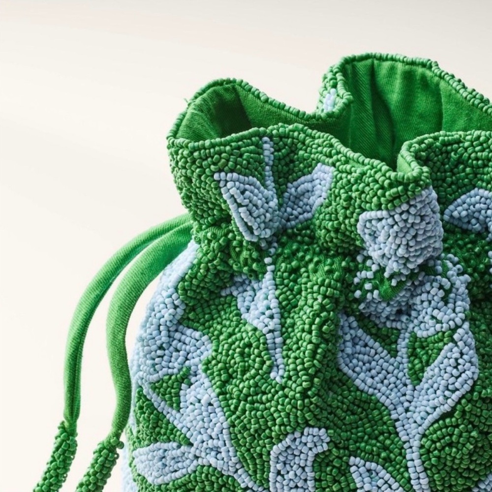 kate spade x Target Green and Blue Floral Beaded Bag - Picture 4 of 4